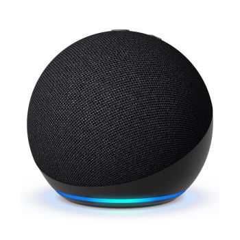 Amazon Echo Dot (5th Gen) the helpful assistant with clear vocals, deeper bass, and easy voice controls to assist you -Charcoal