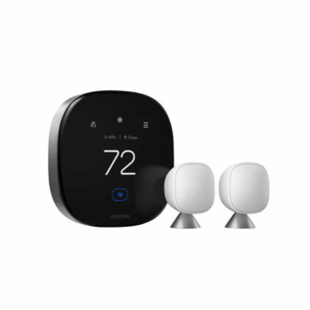 Ecobee Smart Thermostat Premium Plus Pack – EB-STATE6VP-01 - Black (Includes 2x SmartSensors)